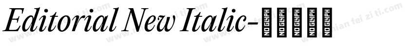 Editorial New Italic字体转换
